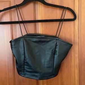 shein leather top